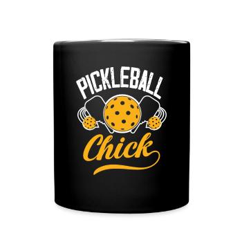 Lustiges Pickleball Geschenk - Tasse einfarbig - Schwarz - Vorne