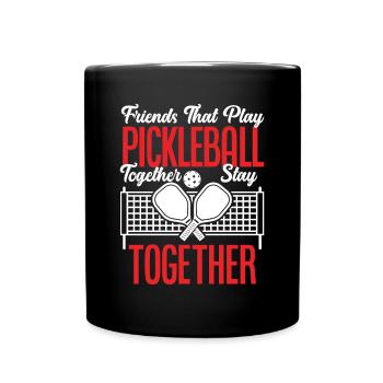 Lustiges Pickleball Geschenk - Tasse einfarbig - Schwarz - Vorne