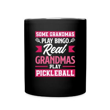 Lustiges Pickleball Geschenk - Tasse einfarbig - Schwarz - Vorne
