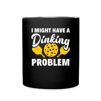 Lustiges Pickleball Geschenk - Tasse einfarbig - Schwarz - Vorne