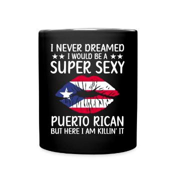Puerto Rico | Puerto Ricaner Flagge Geschenkideen - Tasse einfarbig - Schwarz - Vorne