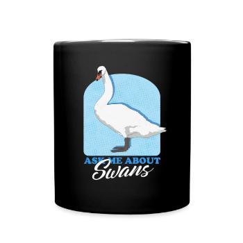Schwäne Schwan Schwanenliebhaber Geschenk - Tasse einfarbig - Schwarz - Vorne