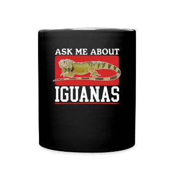 Iguane Reptile lézard iguanes cadeau - Mug uni - noir - Devant