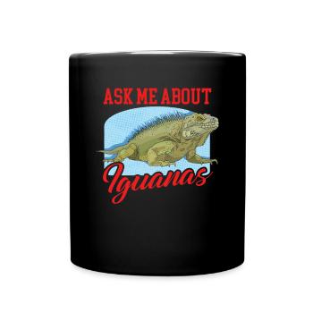 Cadeau d’iguane, de lézard, de reptile iguanes, - Mug uni - noir - Devant
