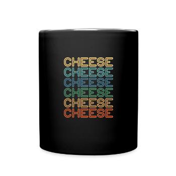Käse Käsekuchen Essen Geschenk - Tasse einfarbig - Schwarz - Vorne