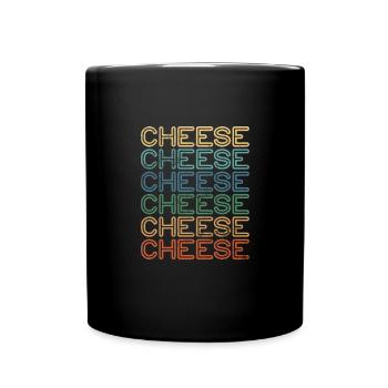 Käse - Tasse einfarbig - Schwarz - Vorne