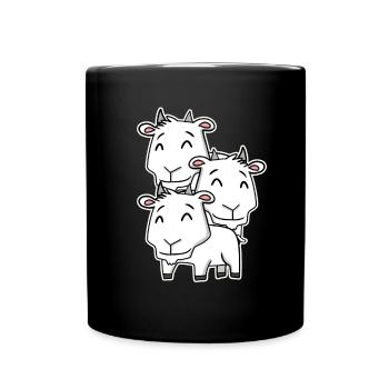 Goat Motif - Full Colour Mug - black - Front