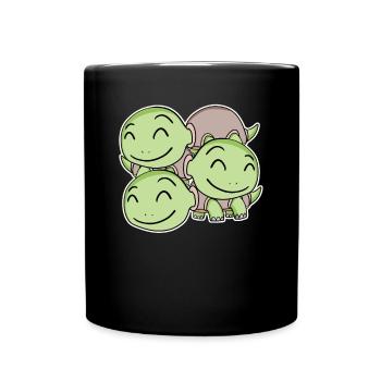 Turtle Motif - Full Colour Mug - black - Front