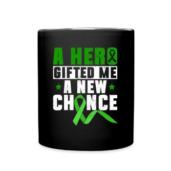 Organ Donor Organ Transplant Organ Donation - Full Colour Mug - black - Front