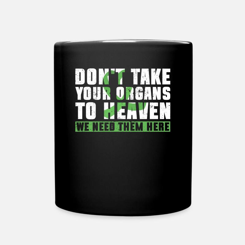 Organspender Organtransplantation Organspende - Tasse einfarbig - Schwarz