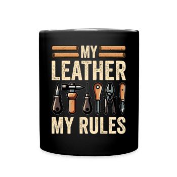 Leatherwork Leatherworker Stamping Crafts - Full Colour Mug - black - Front