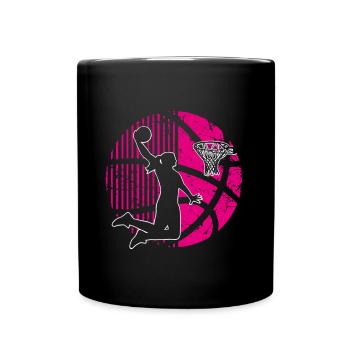 Basket-ball Joueuse de basket-ball féminine Basket-ball - Mug uni - noir - Devant