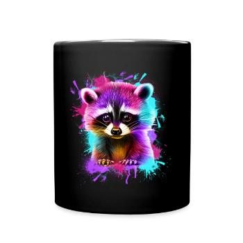 Raccoon - Full Colour Mug - black - Front