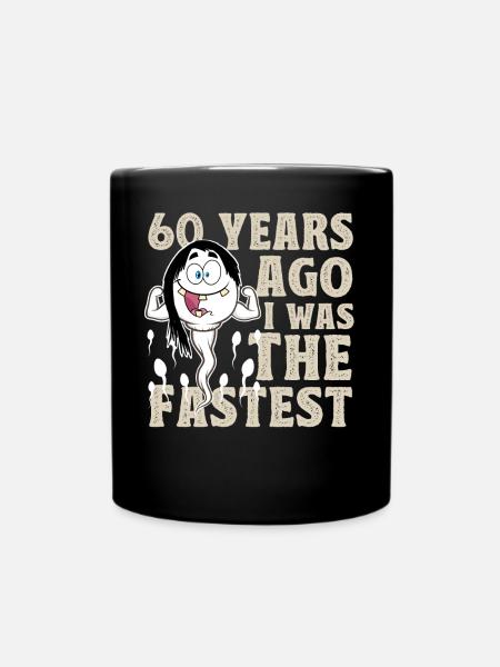 60th Birthday Funny Gift Idea - Full Colour Mug - black