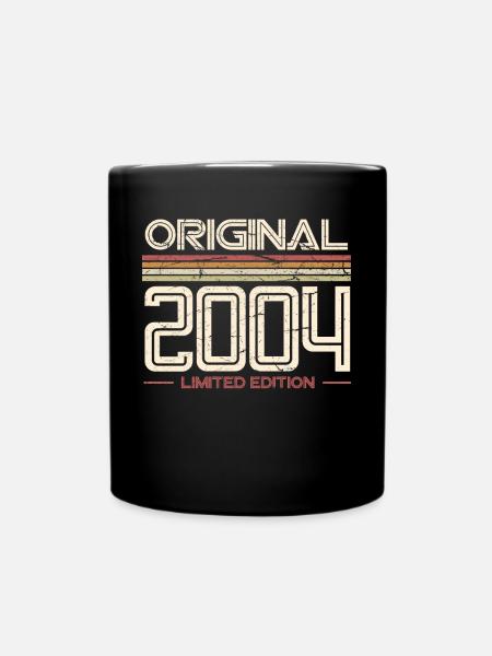 20. Geburtstag 2004 Jahrgang Retro Vintage - Tasse einfarbig - Schwarz