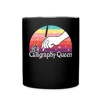 Reine de la calligraphie - Mug uni - noir - Devant