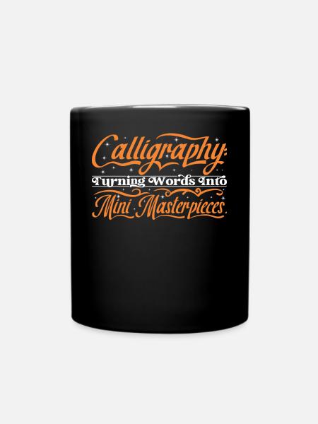 Kalligraphie - Tasse einfarbig - Schwarz