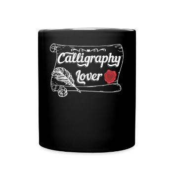 Amoureux de la calligraphie - Mug uni - noir - Devant