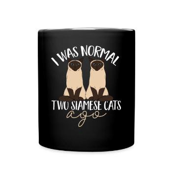 Siamkatze - Tasse einfarbig - Schwarz - Vorne