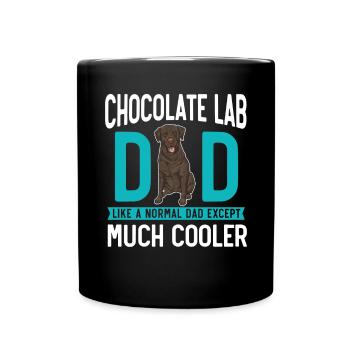 Chien Labrador Retriever chocolat - Mug uni - noir - Devant