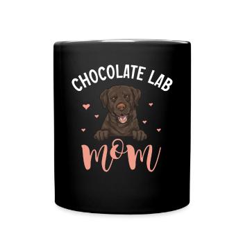Chocolate Labrador Retriever Hund - Tasse einfarbig - Schwarz - Vorne