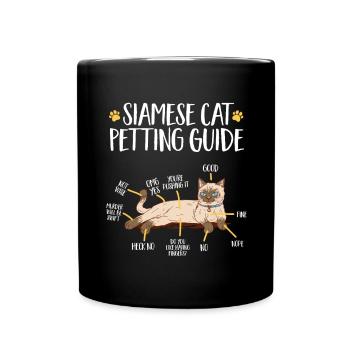 Siamkatze - Tasse einfarbig - Schwarz - Vorne