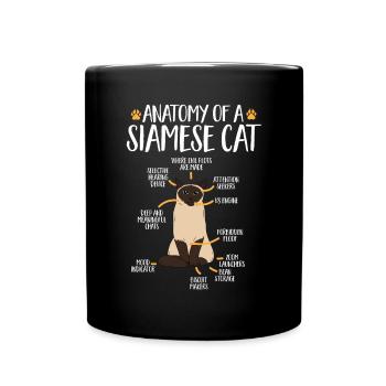 Siamkatze - Tasse einfarbig - Schwarz - Vorne