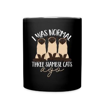 Siamkatze - Tasse einfarbig - Schwarz - Vorne