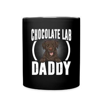 Chien Labrador Retriever chocolat - Mug uni - noir - Devant
