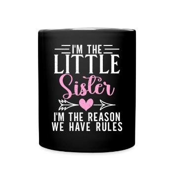 Little Sister Gifts - Tasse einfarbig - Schwarz - Vorne