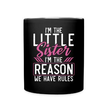 Little Sister Gifts - Tasse einfarbig - Schwarz - Vorne