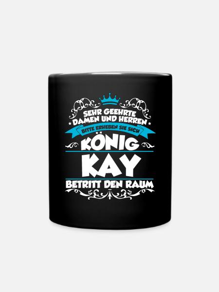 Kay Name Design - Tasse einfarbig - Schwarz