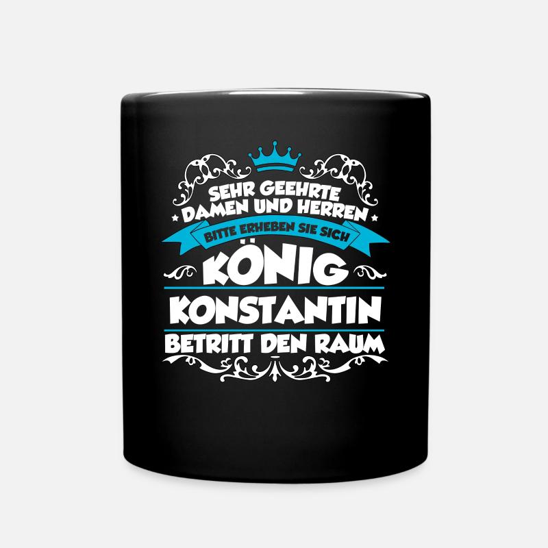 Konstantin Name Design - Tasse einfarbig - Schwarz
