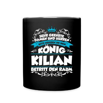 Kilian Name Design - Tasse einfarbig - Schwarz - Vorne