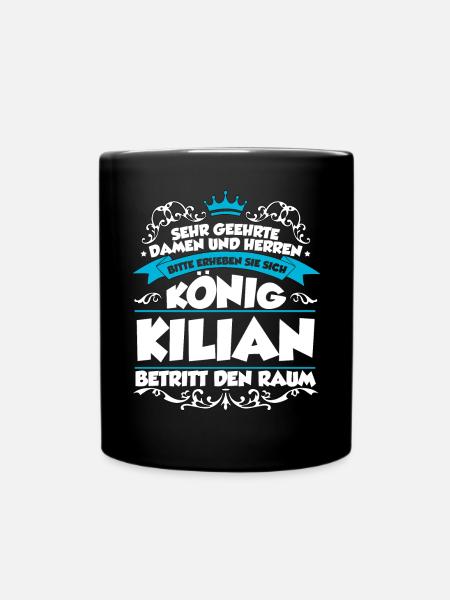 Kilian Name Design - Tasse einfarbig - Schwarz