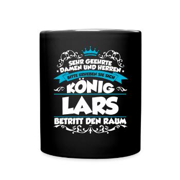 Lars Name Design - Tasse einfarbig - Schwarz - Vorne