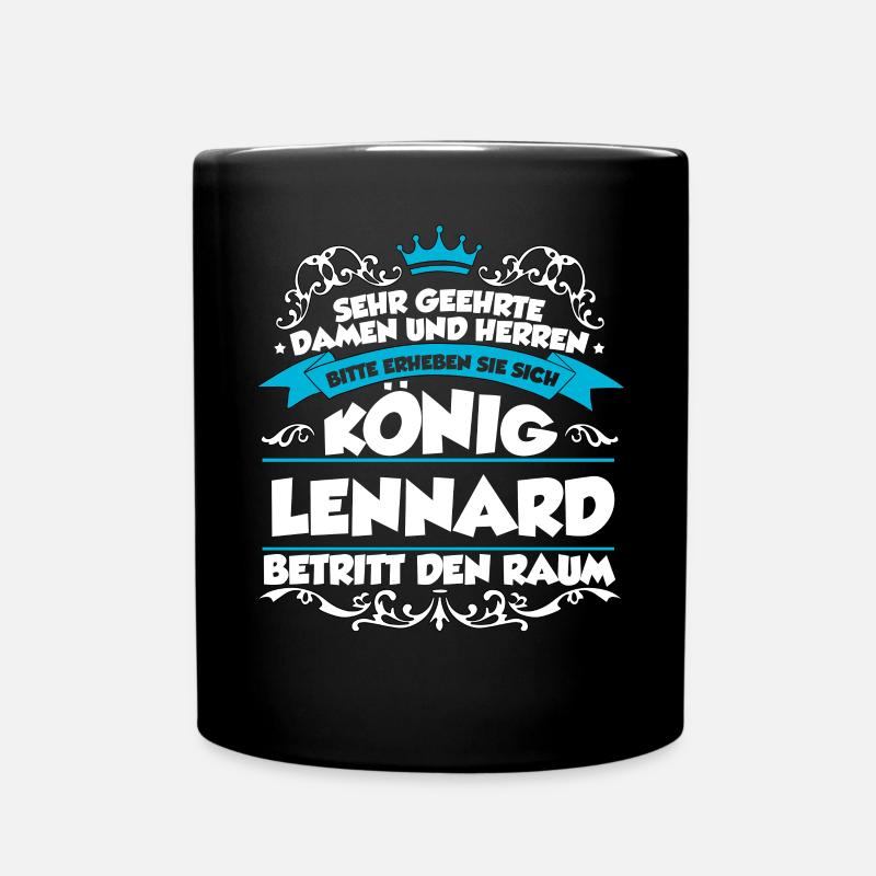 Lennard Name Design - Tasse einfarbig - Schwarz