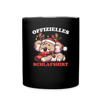 Offizelles Chemise de nuit Noël Koala - Mug uni - noir - Devant