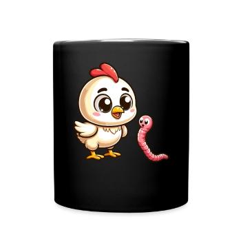 Poulet TerreVer de terre - Mug uni - noir - Devant