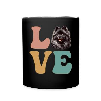 Keeshond Dog Lover - Full Colour Mug - black - Front