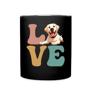 Labrador Hundeliebhaber - Tasse einfarbig - Schwarz - Vorne