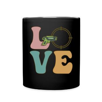 Laser Tag Spieler - Tasse einfarbig - Schwarz - Vorne