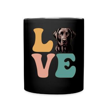 Labrador Retriever amoureux des chiens - Mug uni - noir - Devant