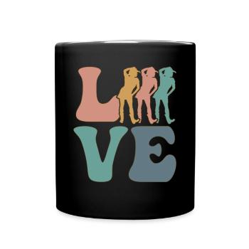 Line Dance Line Dancing Line Dancer - Tasse einfarbig - Schwarz - Vorne