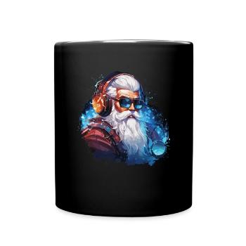 Future Santa Claus Headphones - Tasse einfarbig - Schwarz - Vorne