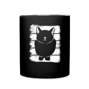 Croquis de chat - Mug uni - noir - Devant