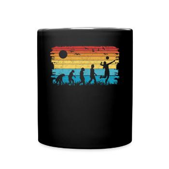 Volley-ball Evolution Joueur de volley-ball - Mug uni - noir - Devant
