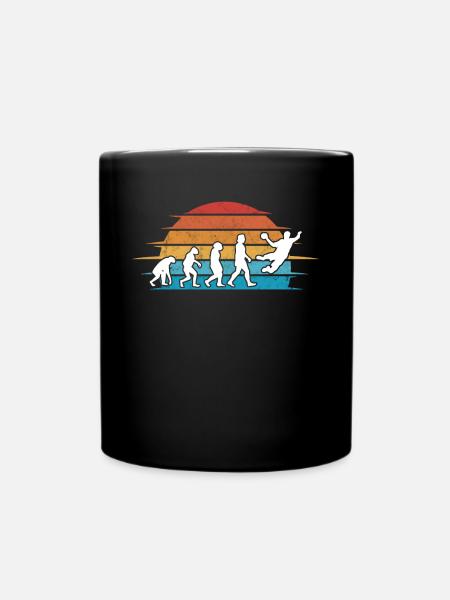 Handballer Evolution Handballteam - Tasse einfarbig - Schwarz