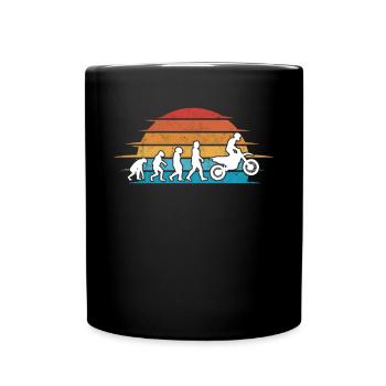 Motocross Evolution Dirt Bike Motorsport - Tasse einfarbig - Schwarz - Vorne