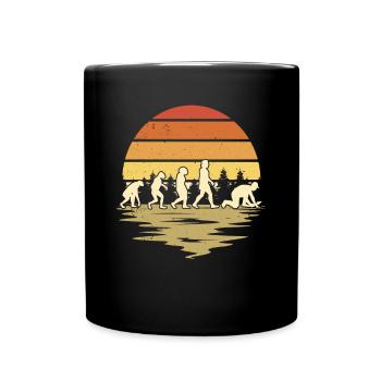 Carreleur Evolution Retro - Mug uni - noir - Devant
